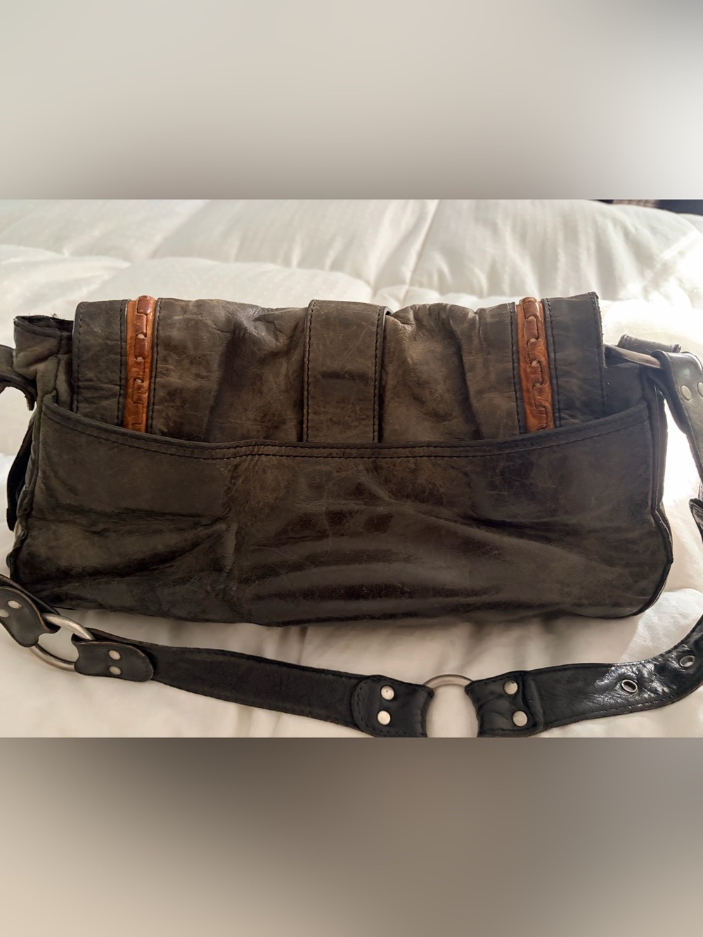 Dior Vintage Distressed Gaucho Saddle Bag - Picture 6 of 6